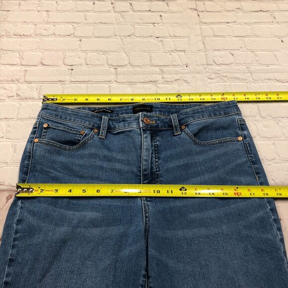 Talbots Women Crop Flare Jeans Size 14P 14 Petite Blue Denim B171 -2 - Picture 2 of 16